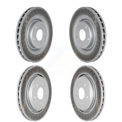 Front Rear Coated Disc Brake Rotors Kit For Chevrolet Corvette Cadillac XLR KG-100722