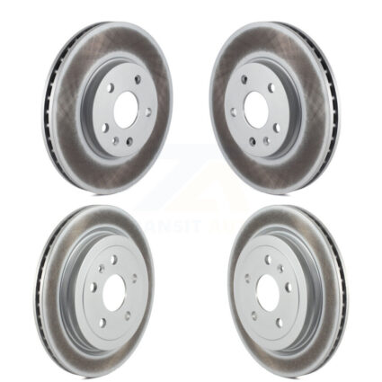 Front Rear Coated Disc Brake Rotors Kit For Cadillac CTS Without Heavy Duty Brakes KG-100737