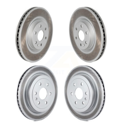 Front Rear Coated Disc Brake Rotors Kit For Cadillac SRX Saab 9-4X KG-100742