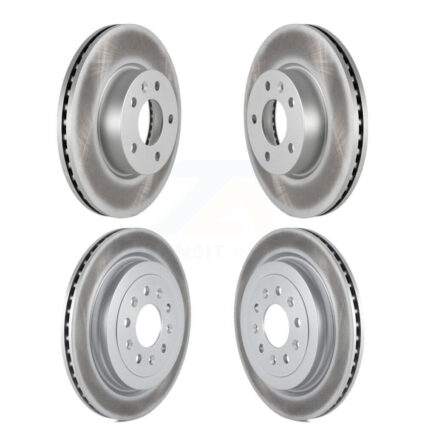 Front Rear Coated Disc Brake Rotors Kit For Cadillac ATS KG-100753