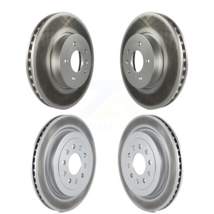 Front Rear Coated Disc Brake Rotors Kit For Cadillac ATS KG-100754