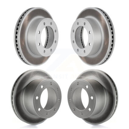 Front Rear Coated Disc Brake Rotors Kit For Ford F-350 Super Duty F-250 KG-100776