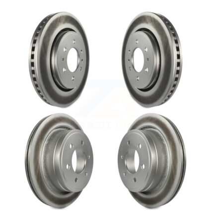 Front Rear Coated Disc Brake Rotors Kit For Ford F-150 KG-100788