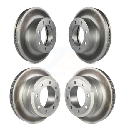 Front Rear Coated Disc Brake Rotors Kit For Ford F-250 Super Duty F-350 4WD KG-100808