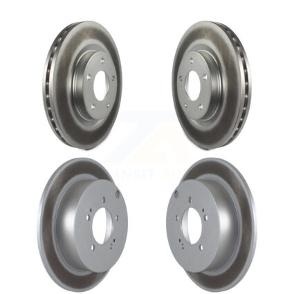 Front Rear Coated Disc Brake Rotors Kit For Mitsubishi Outlander KG-100842