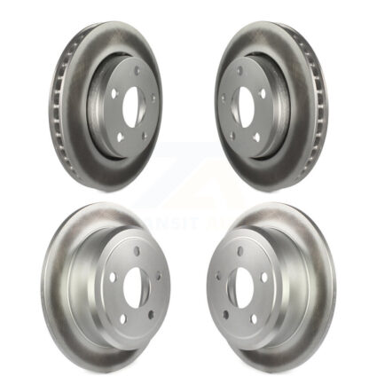 Front Rear Coated Disc Brake Rotors Kit For Jeep Wrangler JK KG-100844