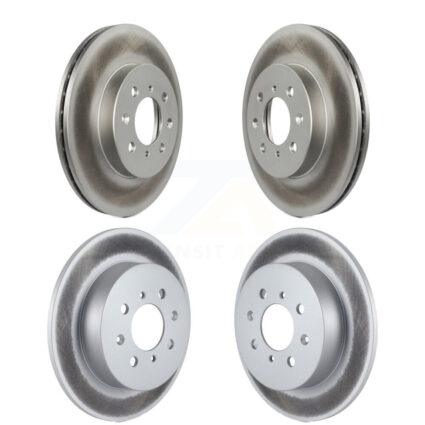Front Rear Coated Disc Brake Rotors Kit For Honda Civic Acura EL KG-100865