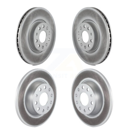 Front Rear Coated Disc Brake Rotors Kit For Volkswagen GTI Passat Eos Audi A3 Quattro Golf KG-100995