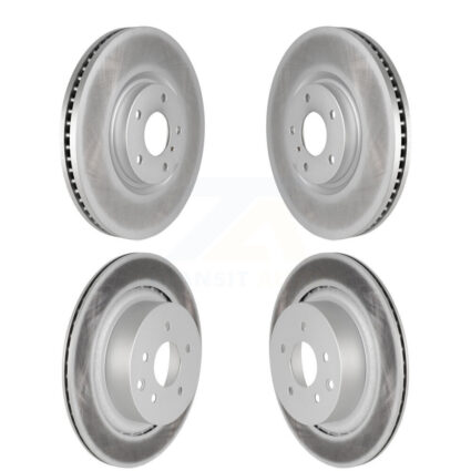 Front Rear Coated Disc Brake Rotors Kit For INFINITI G37 G35 Q60 KG-101057