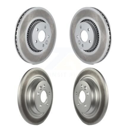 Front Rear Coated Disc Brake Rotors Kit For Volvo S60 V60 Cross Country V70 KG-101088