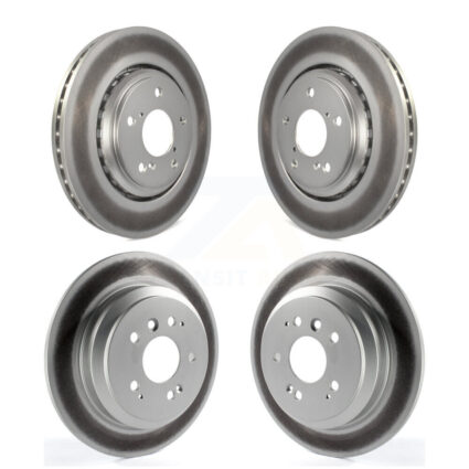 Front Rear Coated Disc Brake Rotors Kit For Honda Pilot Ridgeline Passport KG-101171