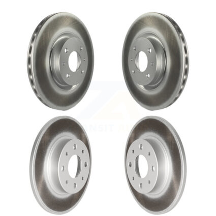 Front Rear Coated Disc Brake Rotors Kit For Fiat 500 KG-101186