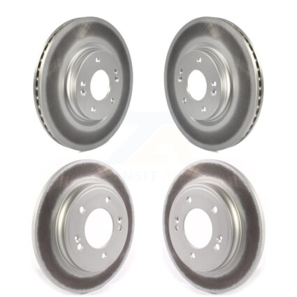 Front Rear Coated Disc Brake Rotors Kit For Hyundai Elantra Kia Forte Veloster KG-101280