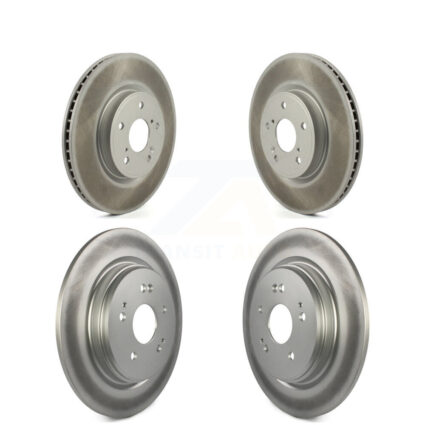Front Rear Coated Disc Brake Rotors Kit For Honda CR-V KG-101292