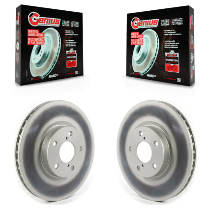 Front Coated Brake Rotor Pair For 2017-2021 Subaru Impreza With 276mm Diameter KG-101345