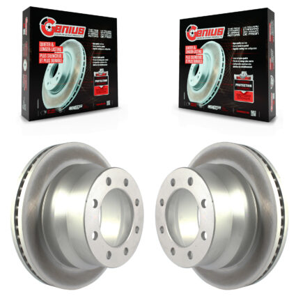 Rear Coated Disc Brake Rotors Pair For GMC Savana 3500 Chevrolet Express 4500 KG-101348