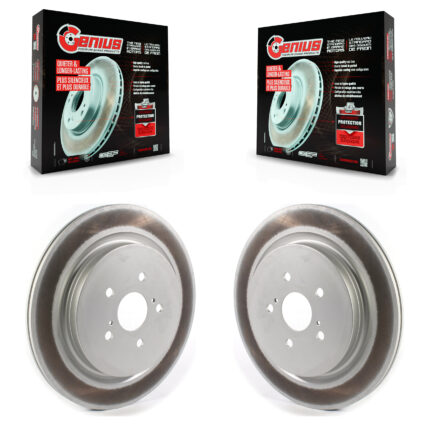 Rear Coated Disc Brake Rotors Pair For Lexus RX350 RX450h RX350L RX450hL KG-101365