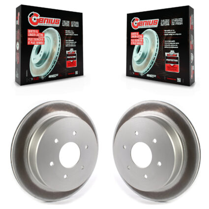 Rear Coated Disc Brake Rotors Pair For 2017-2023 Nissan TITAN KG-101369