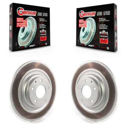 Rear Coated Disc Brake Rotors Pair For 2016-2023 Mazda CX-9 KG-101370