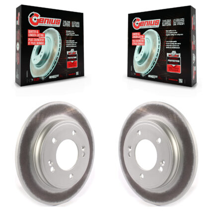 Rear Coated Disc Brake Rotors Pair For Hyundai Elantra Kia Forte Niro Ioniq Veloster KG-101371