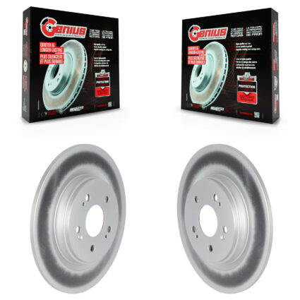 Rear Coated Disc Brake Rotors Pair For Honda Odyssey Pilot KG-101373