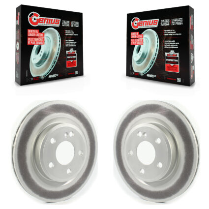 Rear Coated Disc Brake Rotors Pair For Mercedes-Benz GLA250 CLA250 INFINITI QX30 KG-101375