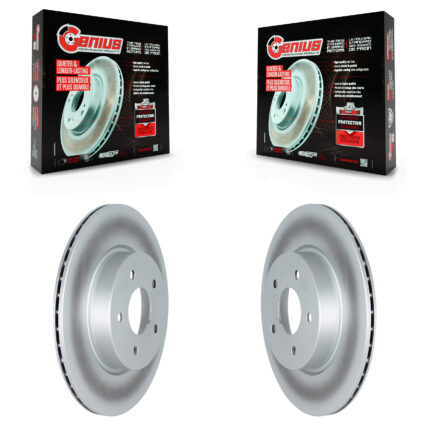Rear Coated Disc Brake Rotors Pair For INFINITI QX50 QX55 KG-101377
