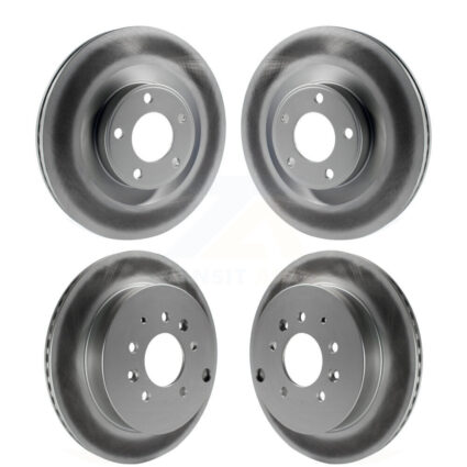 Front Rear Coated Disc Brake Rotors Kit For Ford Edge Lincoln MKX KG-101381