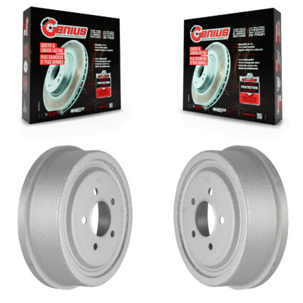 Rear Coated Brake Drums Pair For Ford Ranger Mazda B4000 B3000 B2300 F-150 Explorer F-100 KG-101399