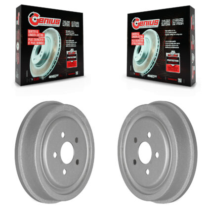 Rear Coated Brake Drums Pair For 2003-2005 Pontiac Sunfire Chevrolet Cavalier KG-101403