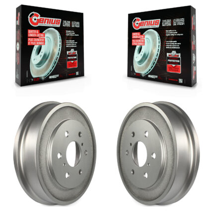 Rear Coated Brake Drums Pair For Chevrolet GMC Silverado 1500 Sierra Classic KG-101409