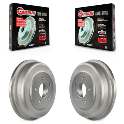 Rear Coated Brake Drums Pair For 2010-2013 Ford Transit Connect KG-101410