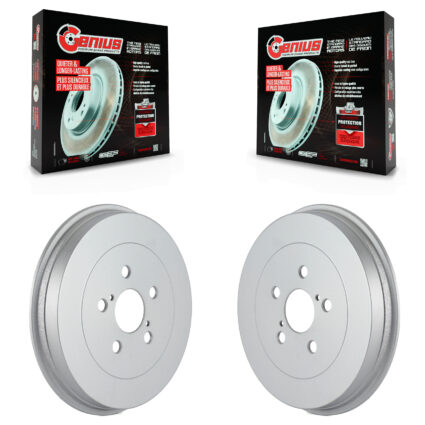 Rear Coated Brake Drums Pair For Toyota Matrix Pontiac Vibe KG-101411