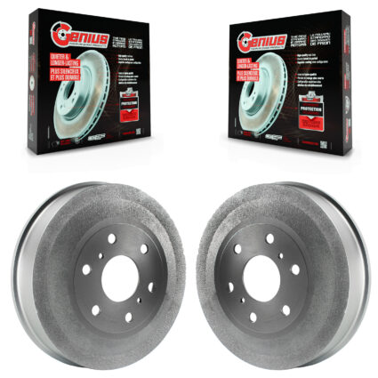 Rear Coated Brake Drums Pair For 2009-2013 GMC Sierra 1500 Chevrolet Silverado KG-101412