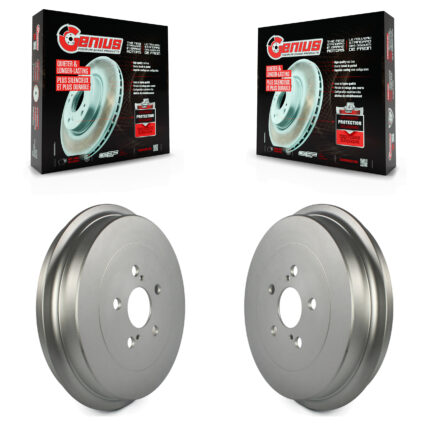 Rear Coated Brake Drums Pair For 2009-2019 Toyota Corolla KG-101419