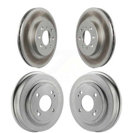 Front Rear Disc Brake Rotors Drums Kit For Honda Fit Civic Acura EL KG-101424