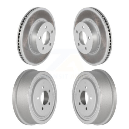 Front Rear Disc Brake Rotors Drums Kit For Ford Ranger Mazda B4000 With 10″ Diameter Drum KG-101426