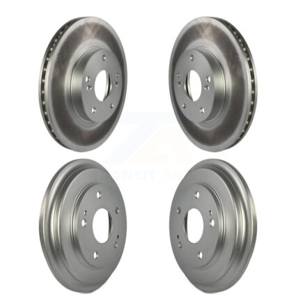 Front Rear Disc Brake Rotors Drums Kit For Honda Civic KG-101428