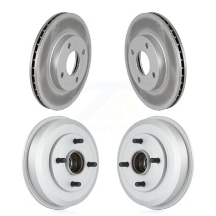 Front Rear Disc Brake Rotors Drums Kit For Ford Focus Wheel Bearing Included KG-101434
