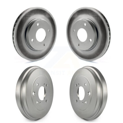 Front Rear Disc Brake Rotors Drums Kit For Nissan Versa Sentra Cube KG-101436