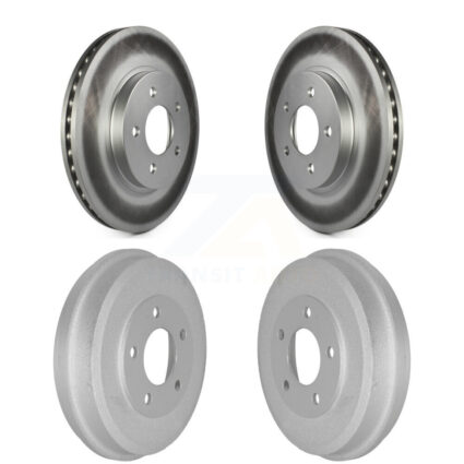 Front Rear Disc Brake Rotors Drums Kit For Ford Escape Mazda Tribute Mercury Mariner KG-101440