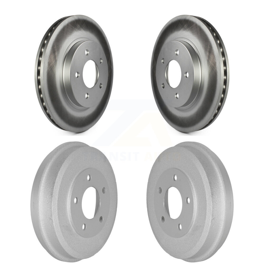 Front Rear Disc Brake Rotors Drums Kit For Ford Escape Mazda Tribute Mercury Mariner KG-101440