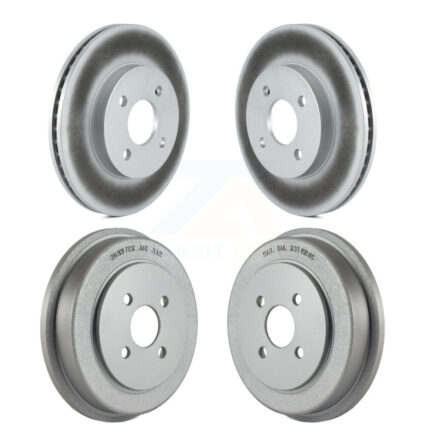 Front Rear Disc Brake Rotors Drums Kit For Chevrolet Cobalt Pontiac Saturn Ion G5 Pursuit KG-101443