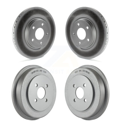 Front Rear Disc Brake Rotors Drums Kit For 2006 Pontiac Pursuit With Brakes KG-101448