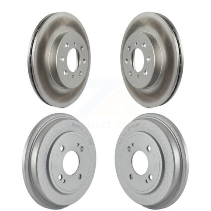 Front Rear Disc Brake Rotors Drums Kit For Honda Civic Fit Insight KG-101462