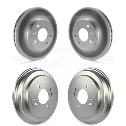 Front Rear Disc Brake Rotors Drums Kit For Hyundai Accent Kia Rio Rio5 KG-101466
