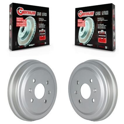 Rear Coated Brake Drums Pair For Chevrolet Aveo Pontiac Aveo5 Wave Spark G3 Suzuki Swift+ KG-101489