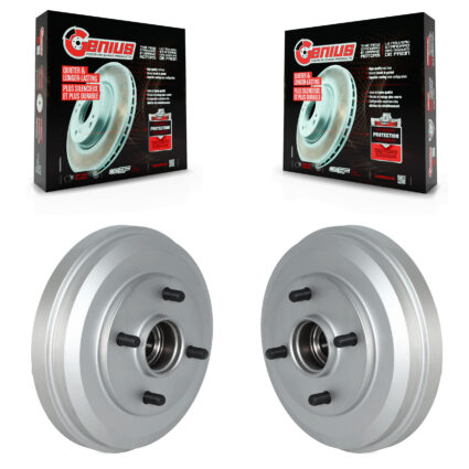 Rear Coated Brake Drums Pair For 2009-2011 Ford Focus KG-101491