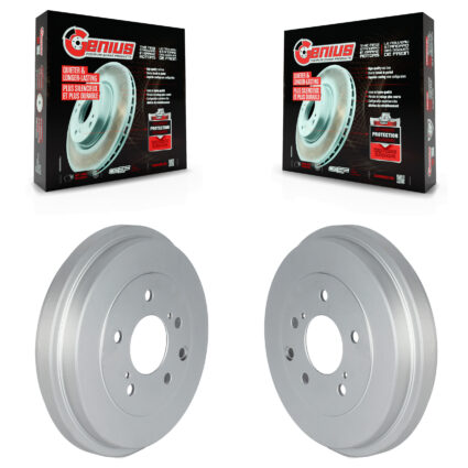 Rear Coated Brake Drums Pair For 2013-2022 Nissan Sentra KG-101492