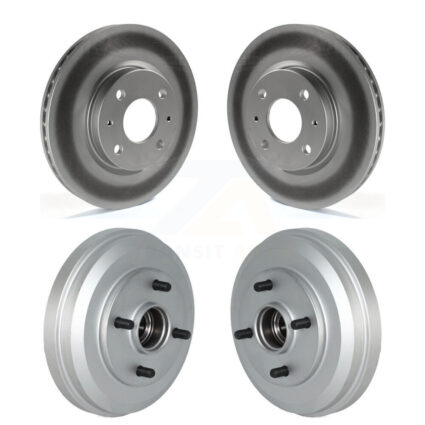 Front Rear Disc Brake Rotors Drums Kit For 2009-2011 Ford Focus KG-101495